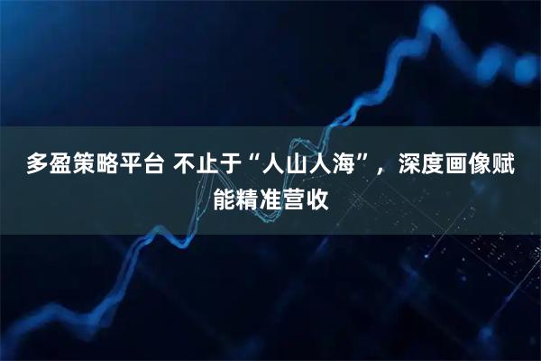 多盈策略平台 不止于“人山人海”，深度画像赋能精准营收